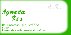 agneta kis business card